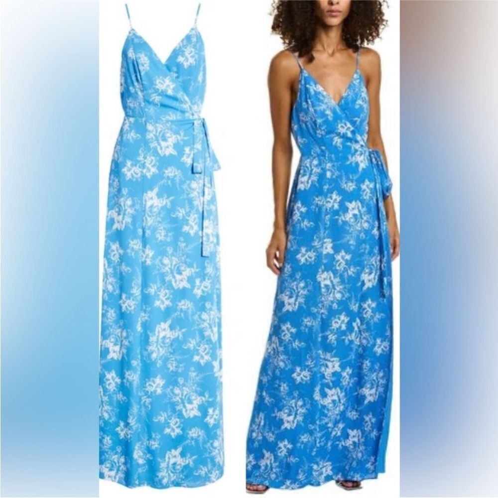 NWT WAYF The Angelina Floral Wrap Gown
- Ocean Toile Size Small